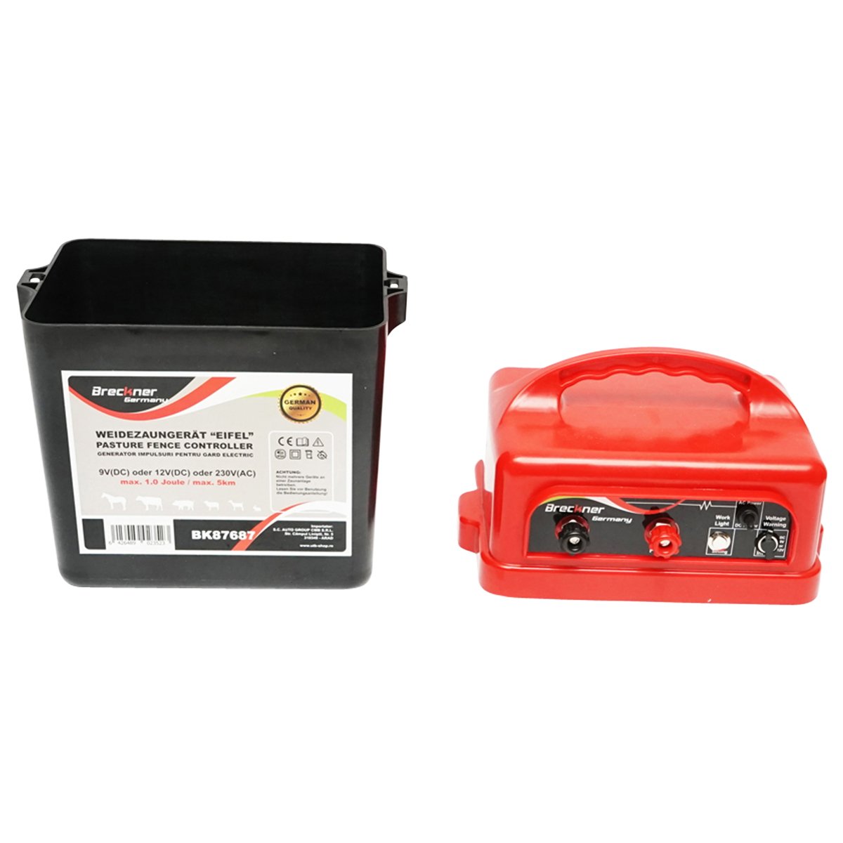 Aparat generator de impulsuri 9-12V sau 220V, 1 Joule, 5km pentru gard electric Breckner Germany